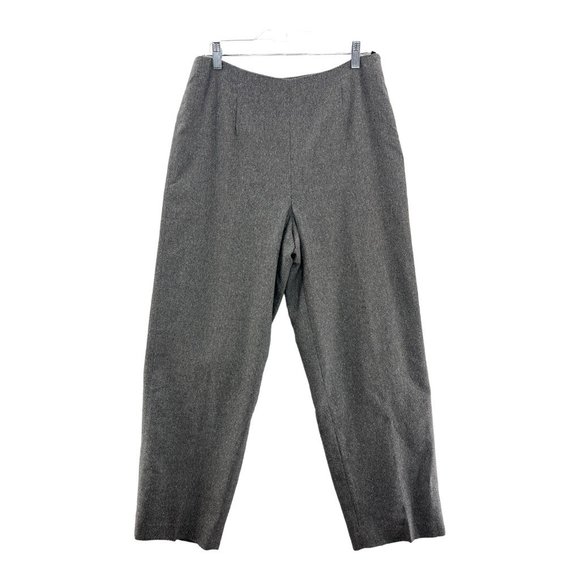 Talbots Pants - Talbots Womens Dress Career Pants Gray Side Zip Silk Wool Blend Tweed Lined 12